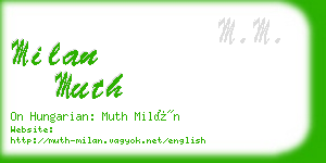 milan muth business card